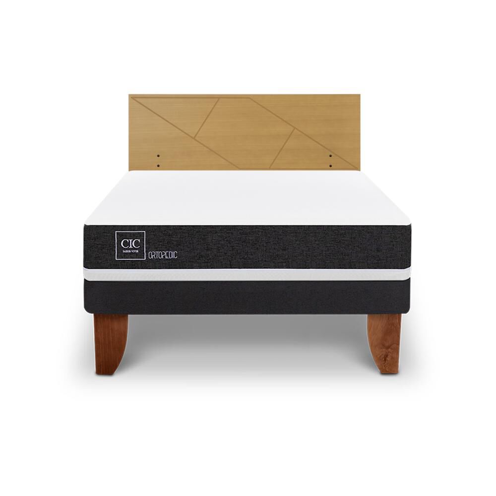 Cama Europea Cic Ortopedic / 2 Plazas / Base Normal + Respaldo image number 0.0