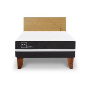 Cama Europea Cic Ortopedic / 2 Plazas / Base Normal + Respaldo