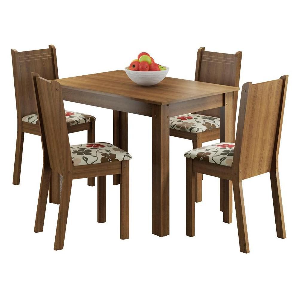 Juego De Comedor Exit Almendro / 4 Sillas image number 0.0