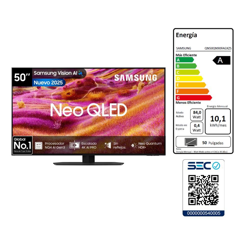 Neo Qled 50" Samsung QN50QN90FAGXZS / Ultra HD 4K / Smart TV image number 8.0