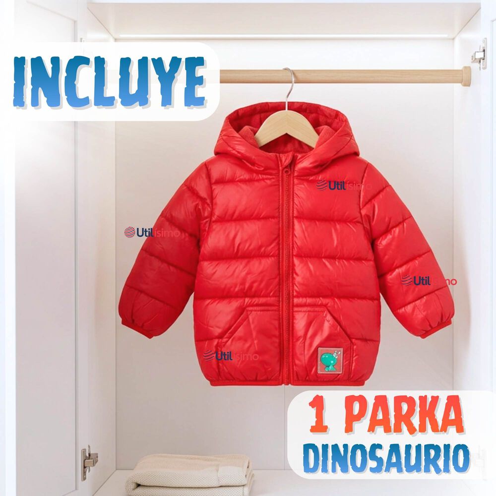 Parka Dinosaurio Con Capucha Manga Larga Ni&ntilde;o Jump Kids image number 1.0