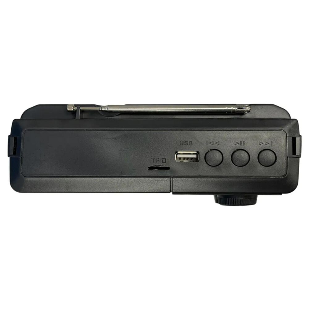 Radio Portatil Panel Solar Led Usb Am Fm Sw Negro image number 3.0