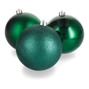 Esferas De Navidad  Casaideal Verde 3 Piezas