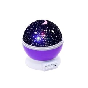 Lampara Morado De Proyecci&oacute;n Rotatoria Luz Estrellas Multicolor