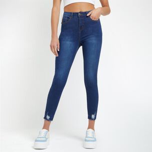 Jeans Rotura En Basta Tiro Alto Super Skinny Mujer Freedom