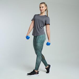 Calza Deportiva Lisa Tiro Alto Regular Mujer Wetland