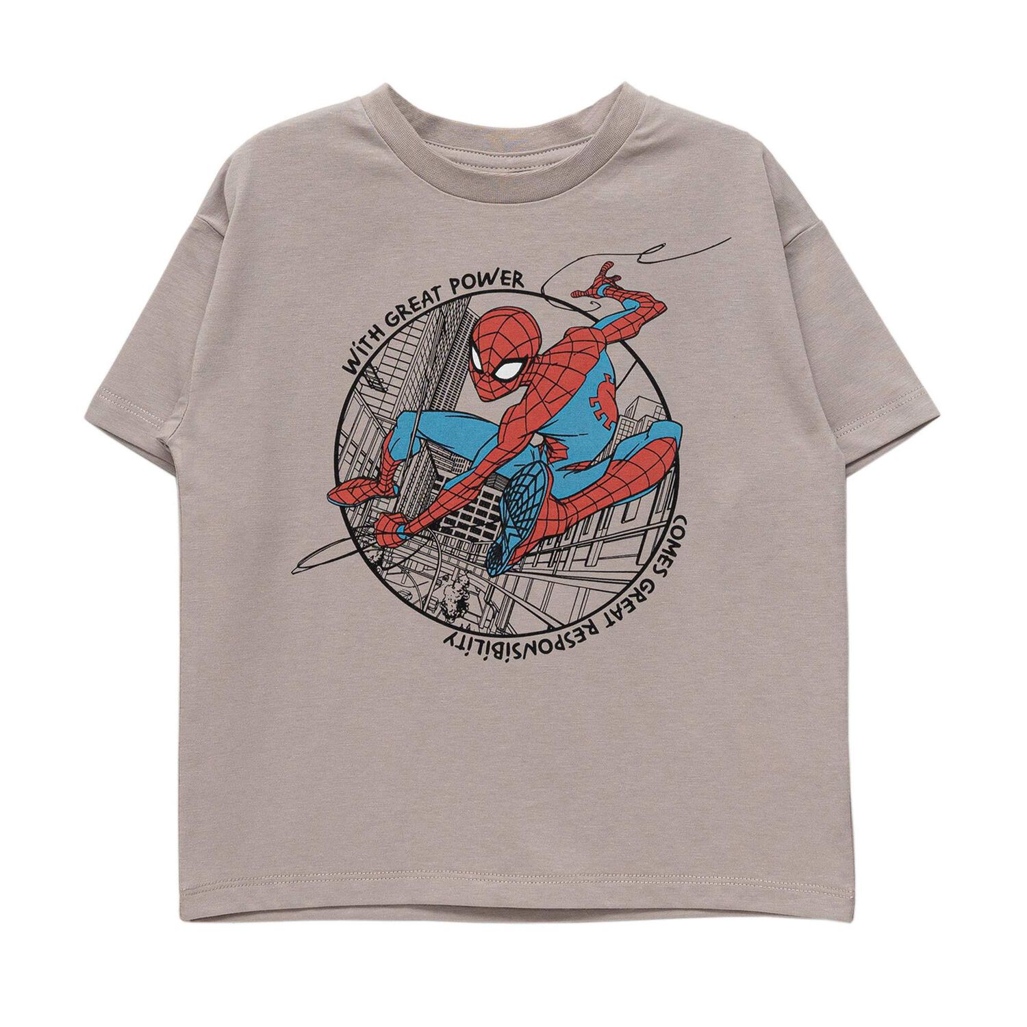 Polera Ni&ntilde;o Bubblegummers Spiderman Gris image number 0.0