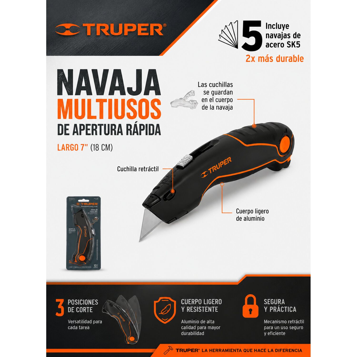 Cuchillo Cartonero Truper Nm-6 image number 4.0