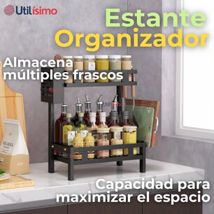 Estante Organizador Para Especias Cocina Especiero 2 Niveles