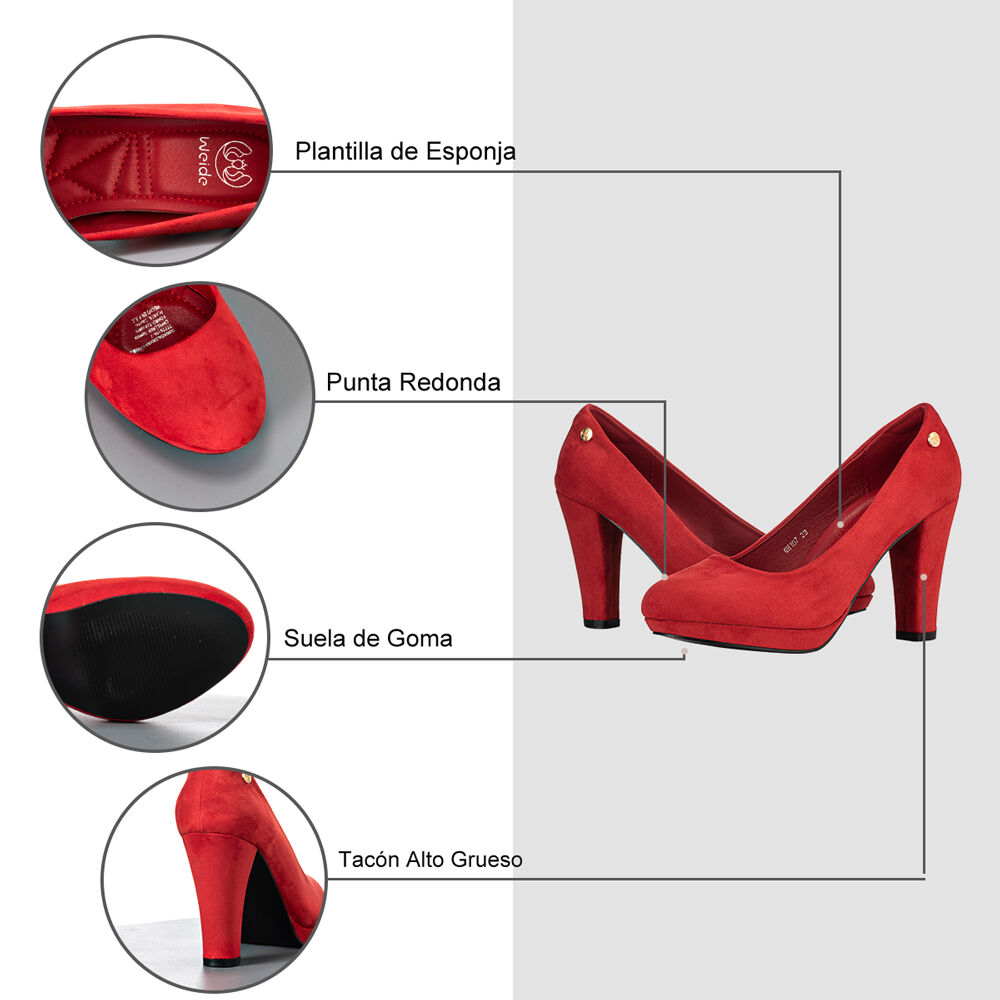 Zapatos Rojo Casual Mujer Weide Gh107 image number 6.0