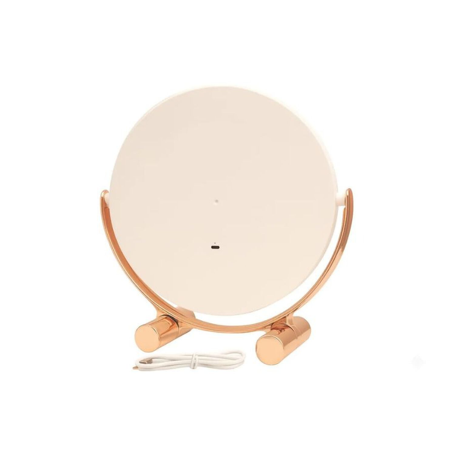 Espejo De Maquillaje Con Luz Led Recargable De Mesa Blanco image number 2.0