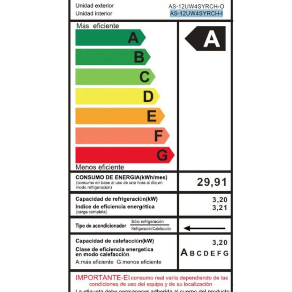 Aire Acondicionado Hisense 12.000 Btu - Hi Vida Inverter image number 3.0
