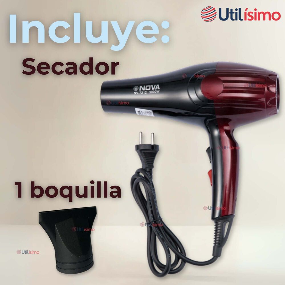 Secador De Pelo Alta Potencia Profesional 5000w Cabello Peluquer&iacute;a Rojo image number 1.0