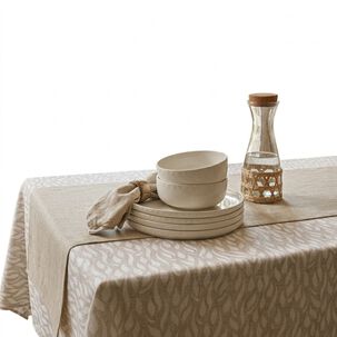 Mantel De Algod&oacute;n Wave Beige 157x227 Cm