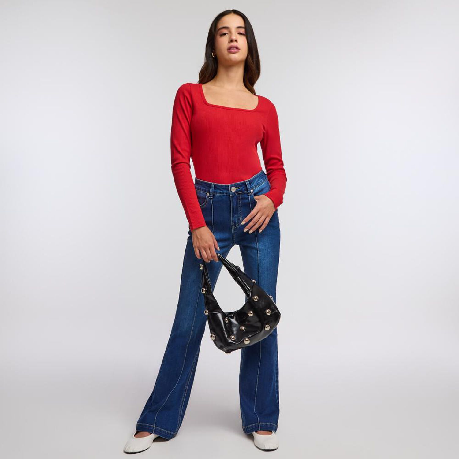 Jeans Tiro Medio Flare Mujer Freedom image number 1.0