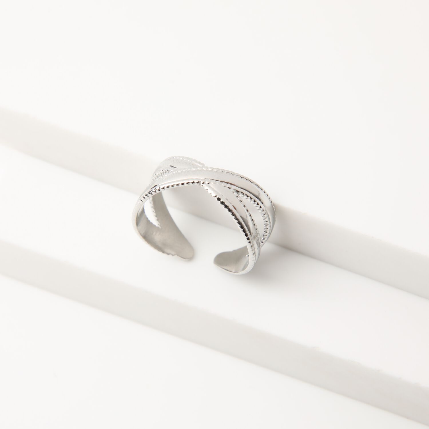 Anillo 19v69 Plateado Mujer Str214 image number 0.0