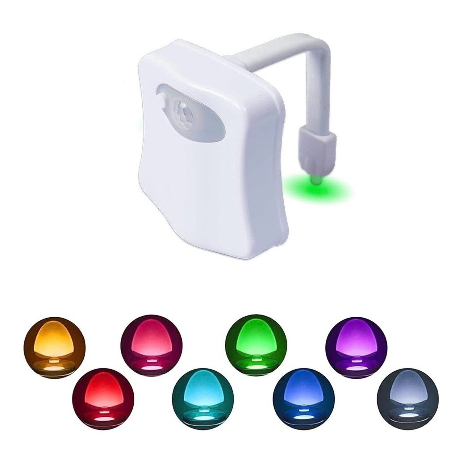 Luz Led Inodoro Con Sensor Movimiento 8 Colores Nocturna image number 0.0
