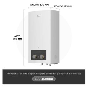 Calefont Midea MGWH10-20MDNCLW-GL / Gas Licuado / 10 Litros