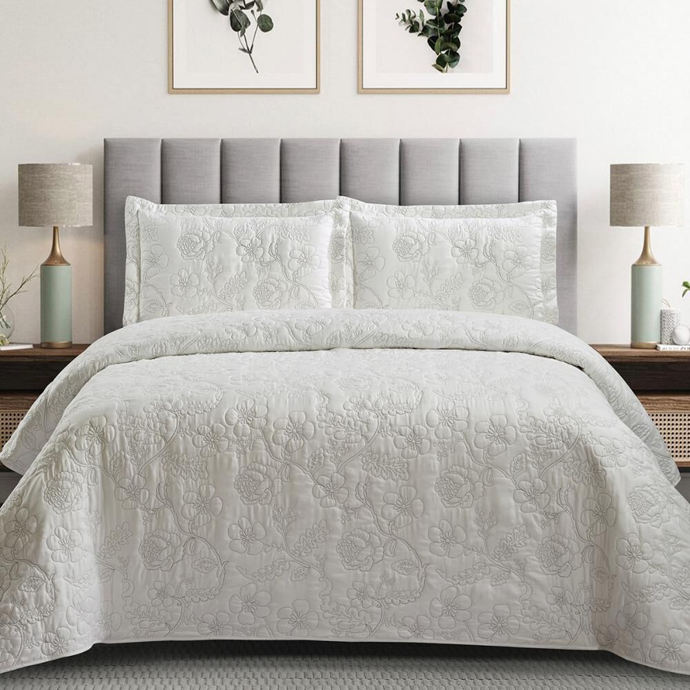 Quilt Andes Bordado Florencia Gris image number 0.0