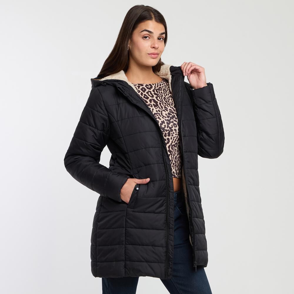 Parka Larga Regular Cuello Ato Con Capucha Mujer Rolly Go image number 2.0
