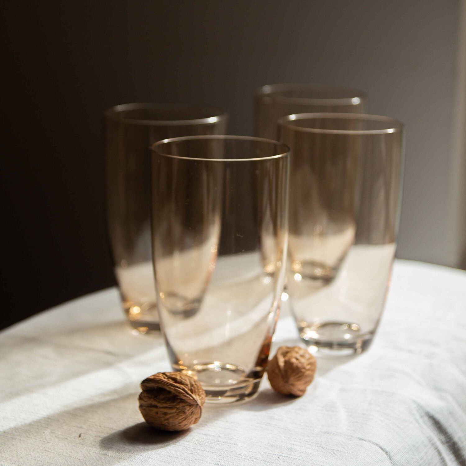 Set 6 Vasos Gota Alto Ambar image number 1.0