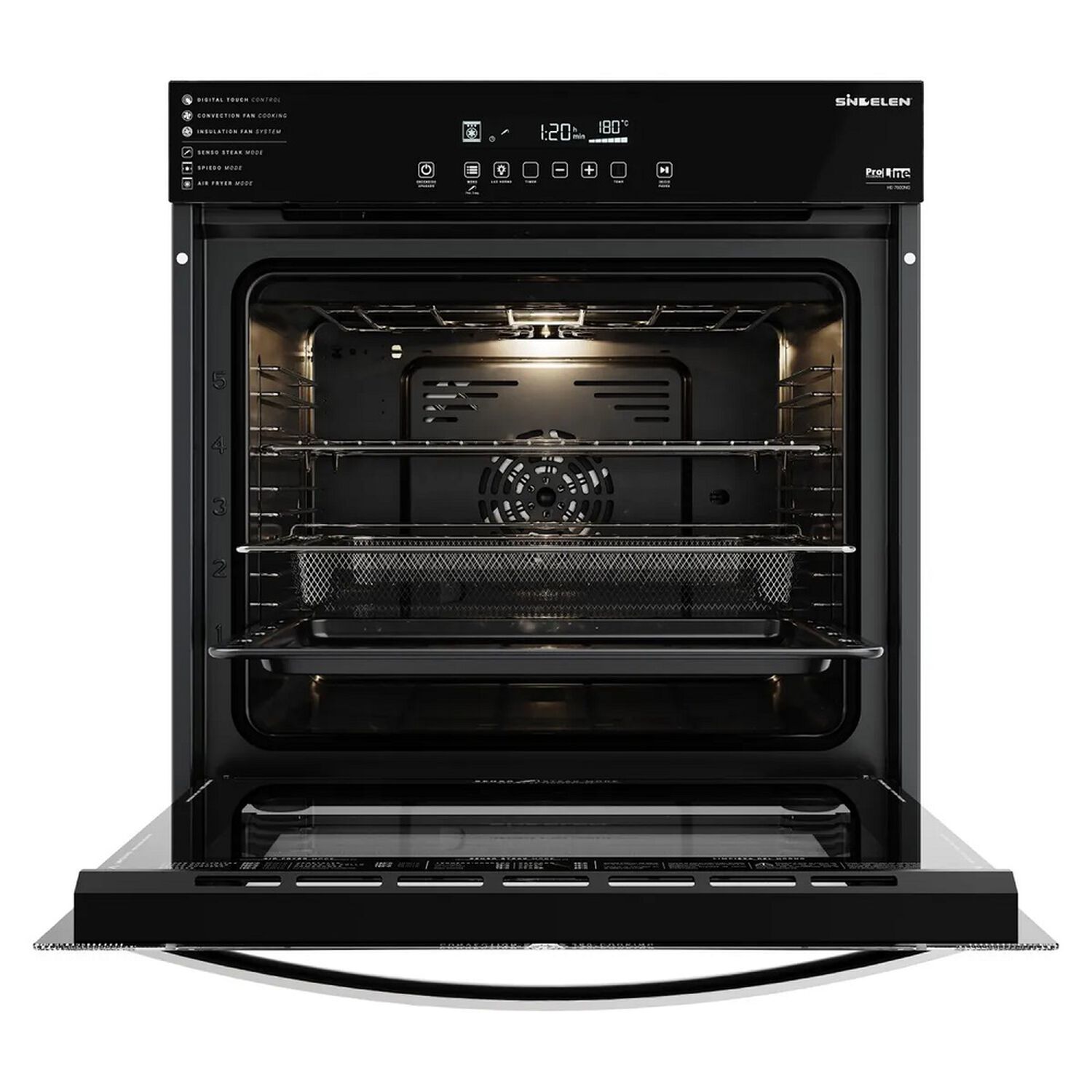 Horno El&eacute;ctrico Empotrable Air Fryer Sindelen He-7600ng image number 1.0