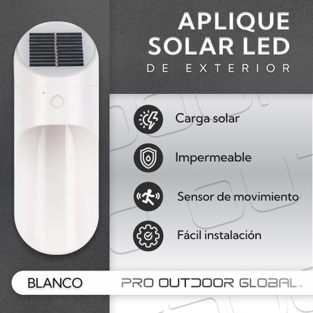 Aplique Led Solar Para Exterior image number 1.0