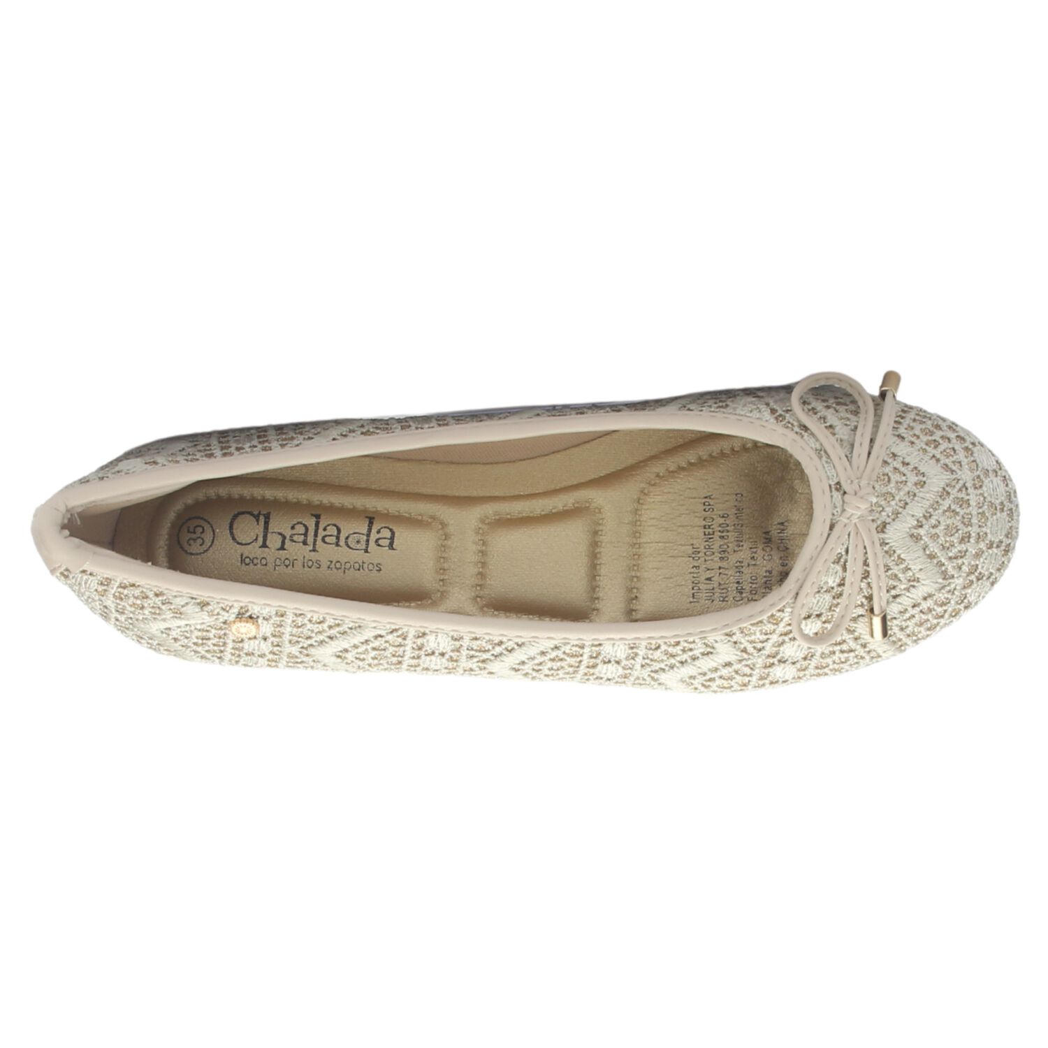 Ballerina Mujer Chalada Nathan-27 Dorado Casual image number 4.0
