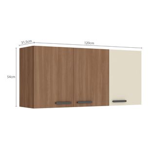 Mueble De Cocina Aereo Mia Vekkahome 120 Cm Beige