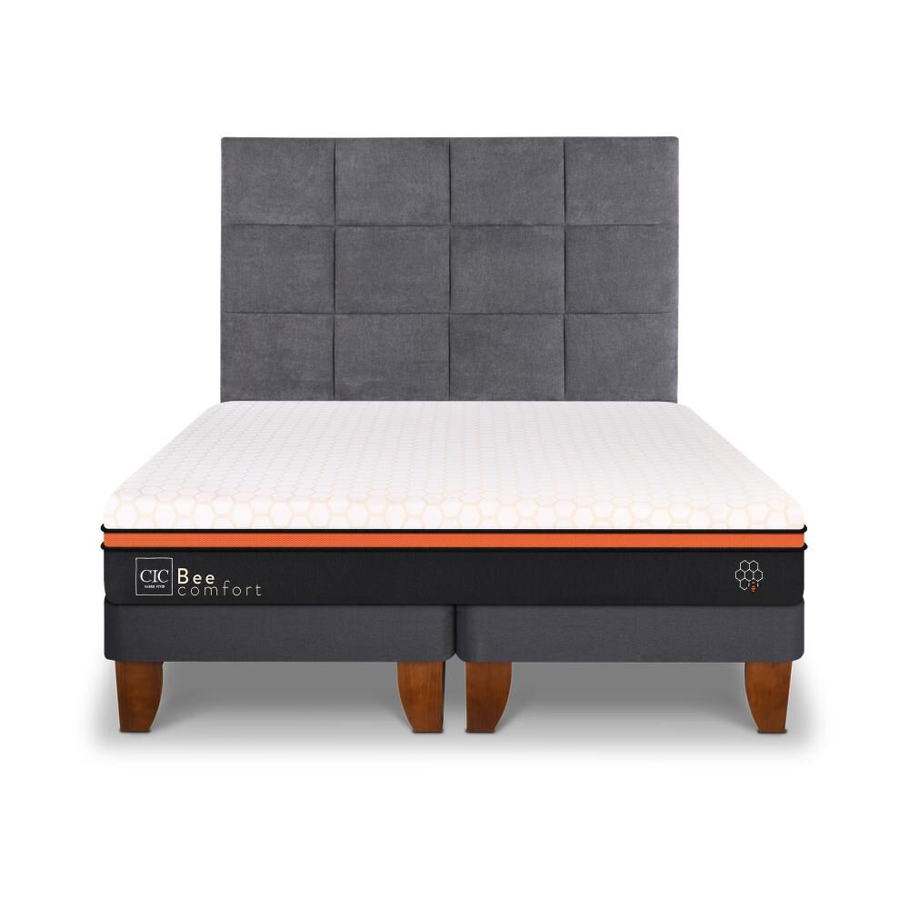 Cama Europea Cic Bee Comfort / 2 Plazas / Base Dividida + Respaldo image number 0.0