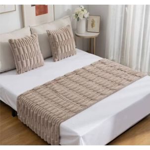 Set Piecera Premium + 2 Fundas Coj&iacute;n Caf&eacute;