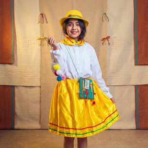 Traje Trote Nortino Completo Para Ni&ntilde;a Y Ni&ntilde;o Carnavalito