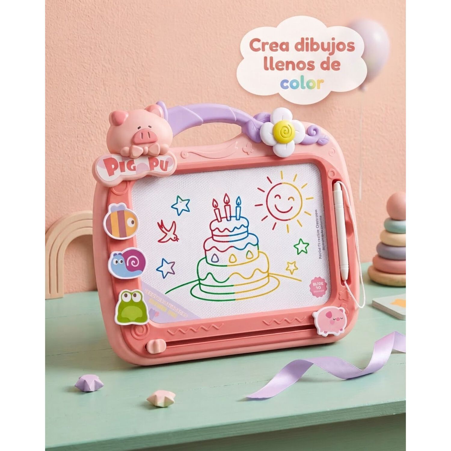 Pizarra Magica Magn&eacute;tica Borrable Para Ni&ntilde;os Ni&ntilde;as Divertida image number 39.0