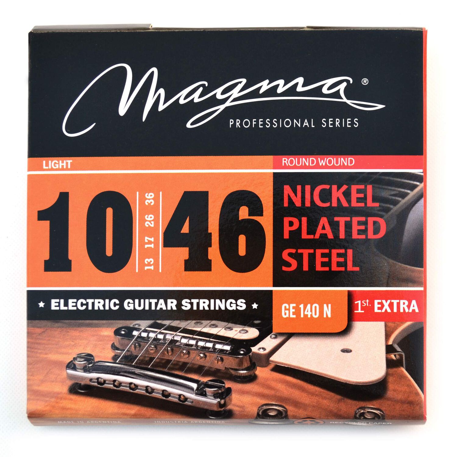 Set Cuerdas Guitarra El&eacute;ctrica Ge140n Magma image number 0.0