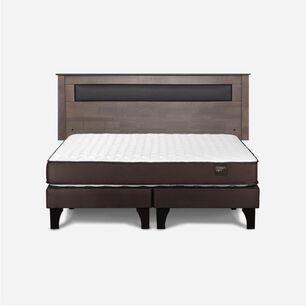 Cama Europea Rosen Ergo T New / King / Base Dividida  + Respaldo Ferrara Gris