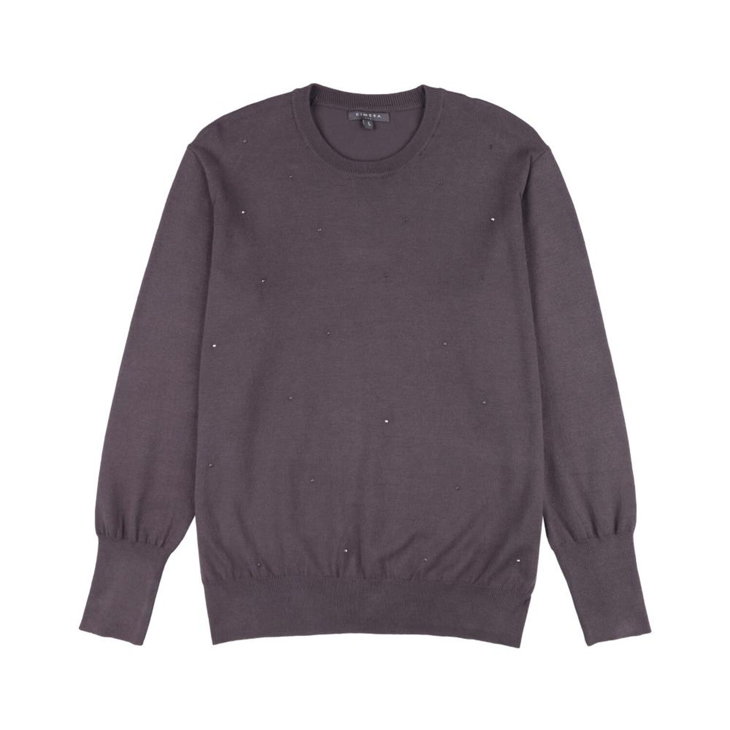 Sweater Aplicaci&oacute;n Brillos Manga Larga Cuello Redondo Mujer Kimera image number 0.0