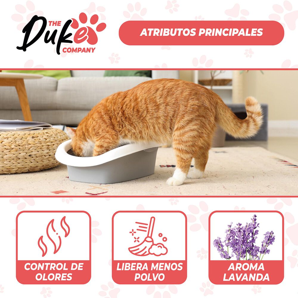 Arena Para Gato 20 Kilos Duke Bentonita Aglutinante Lavanda image number 1.0