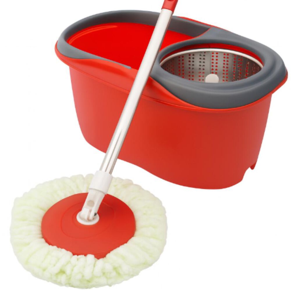 2 Mopas Giratoria 360° Trapeador Canasto Metálico Con Paños image number 11.0