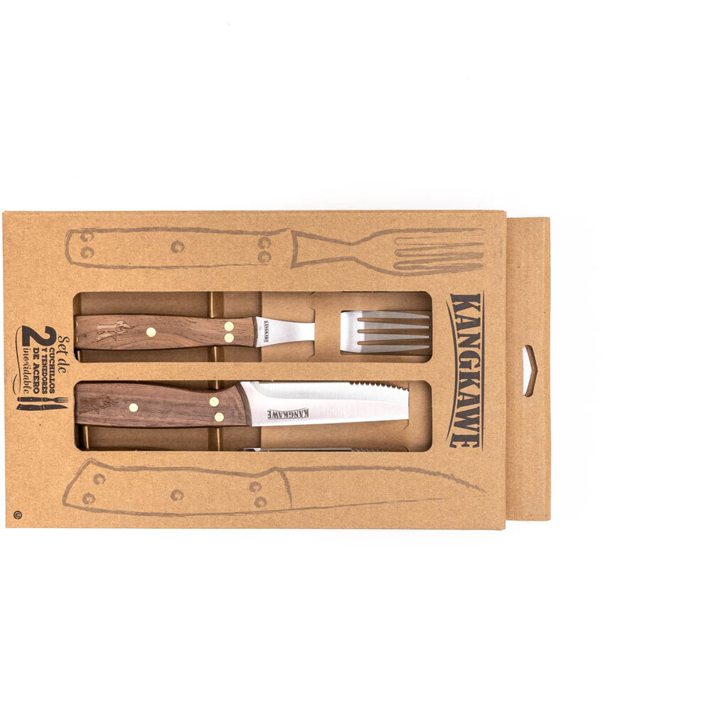 Set De 2 Cuchillos De 5" + 2 Tenedores Para Asado image number 4.0