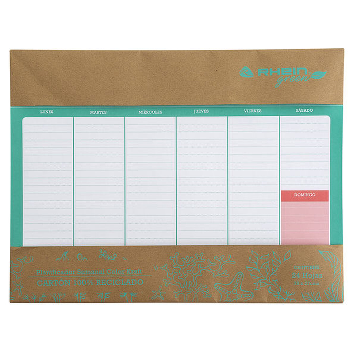 Planner Planificador Semanal De Escritorio 24 Hjs Grande image number 1.0