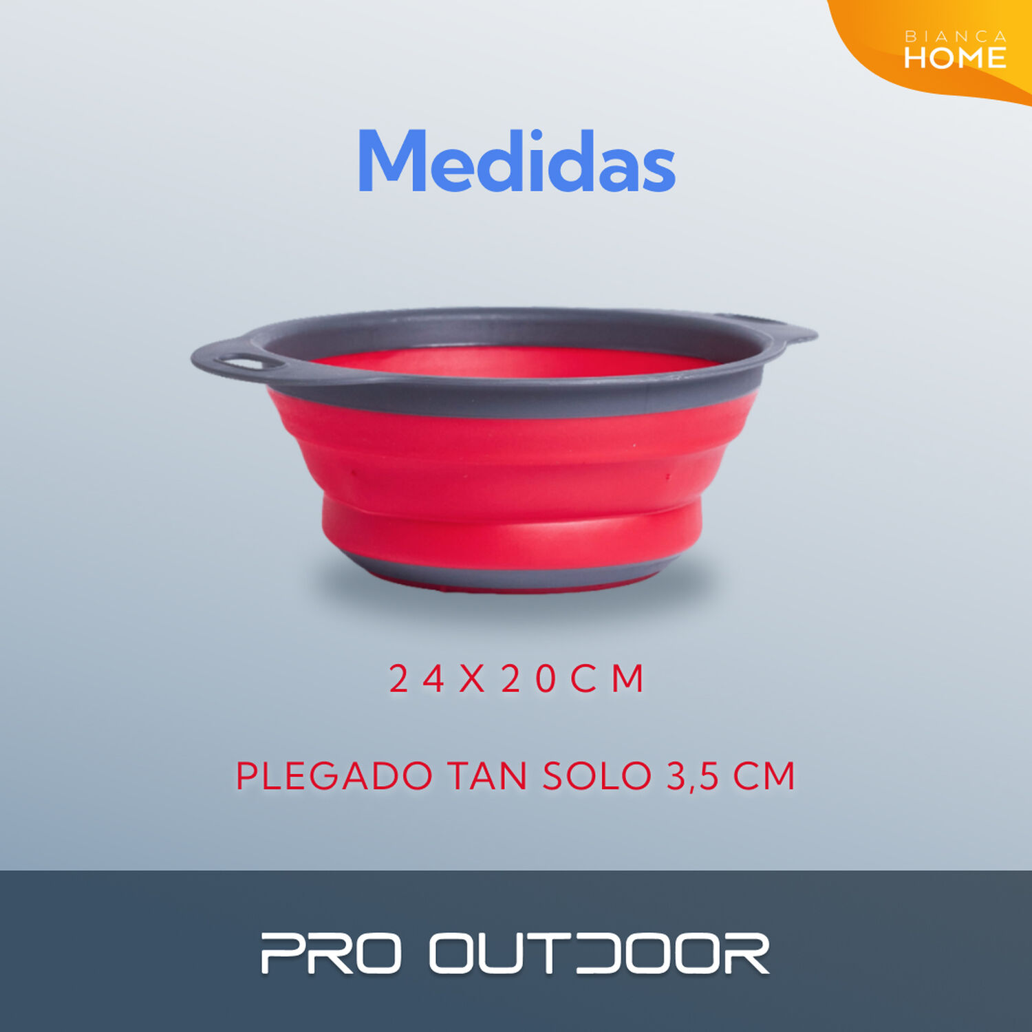 Colador Plegable De Silicona Para Drenar Pasta Verduras Y Frutas image number 2.0
