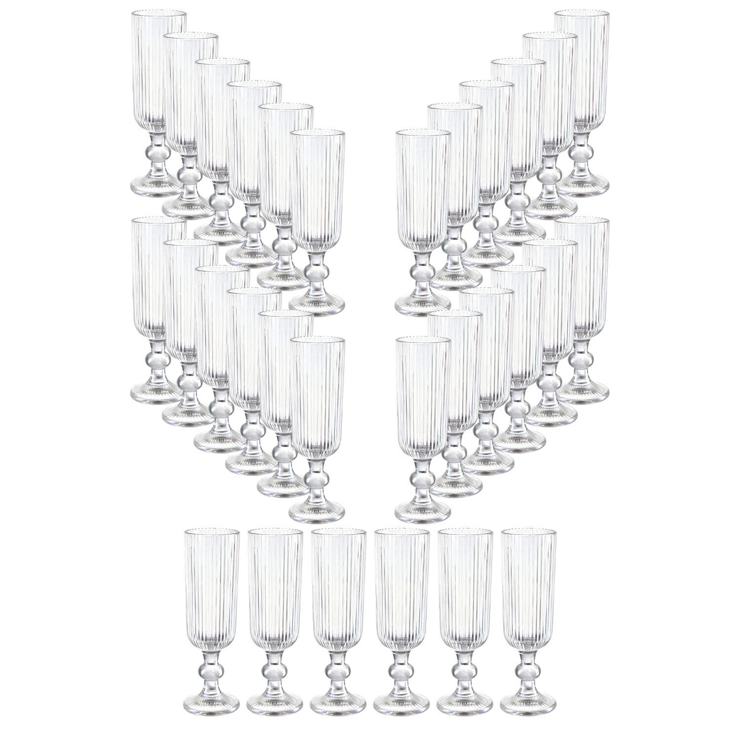 Set 30 Copas Flute Talladas 160ml Lisa Allegra De Vidrio image number 0.0
