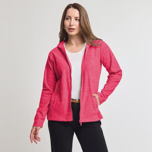Polerón Melange Regular Cuello Alto Con Capcuha Mujer Geeps