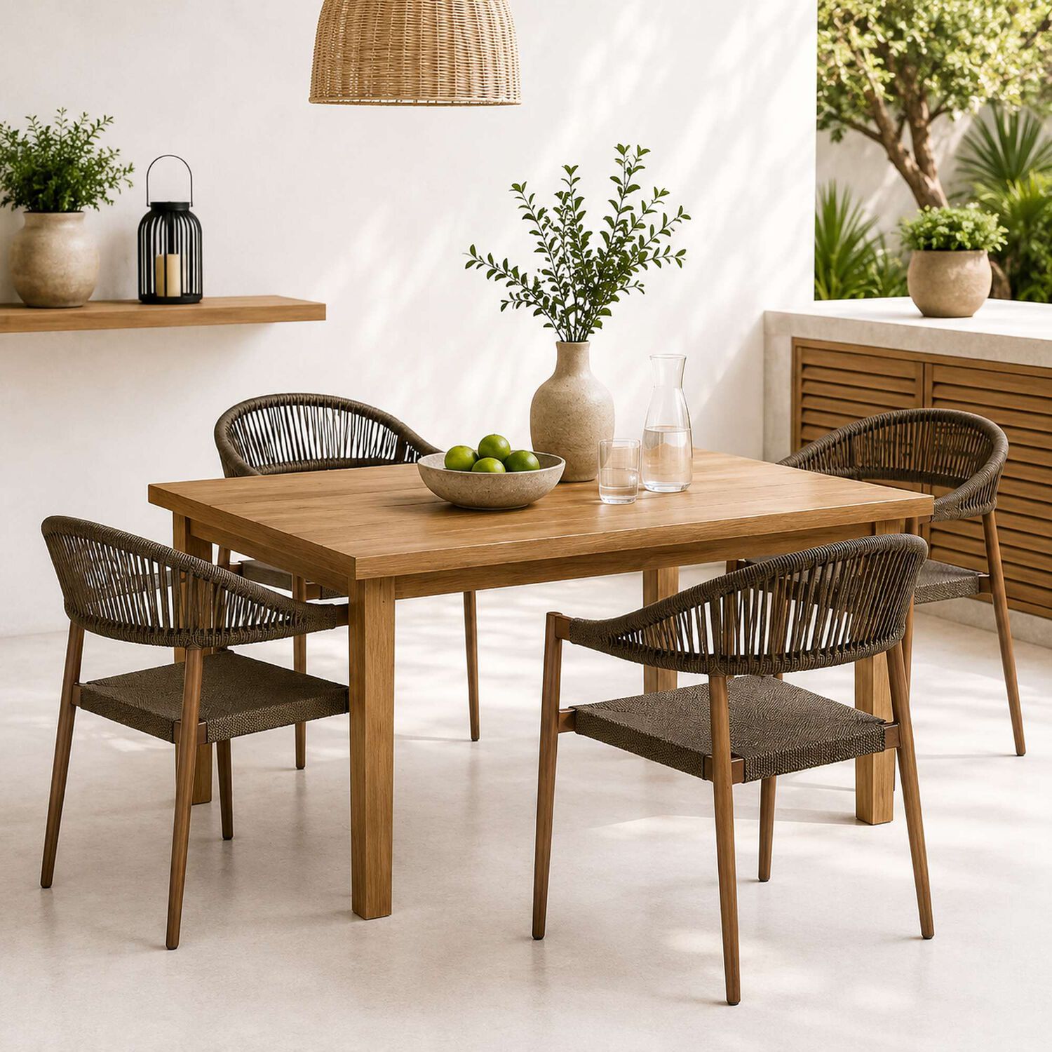 Pack De 4 Sillas De Terraza Douce - Aluminio Y Rattan image number 2.0