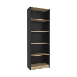 Estante Organizador De Libros 180,6x62,8x29,9 Cm Negro Y Caf&eacute; Claro