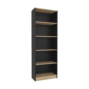 Estante Organizador De Libros 180,6x62,8x29,9 Cm Negro Y Caf&eacute; Claro