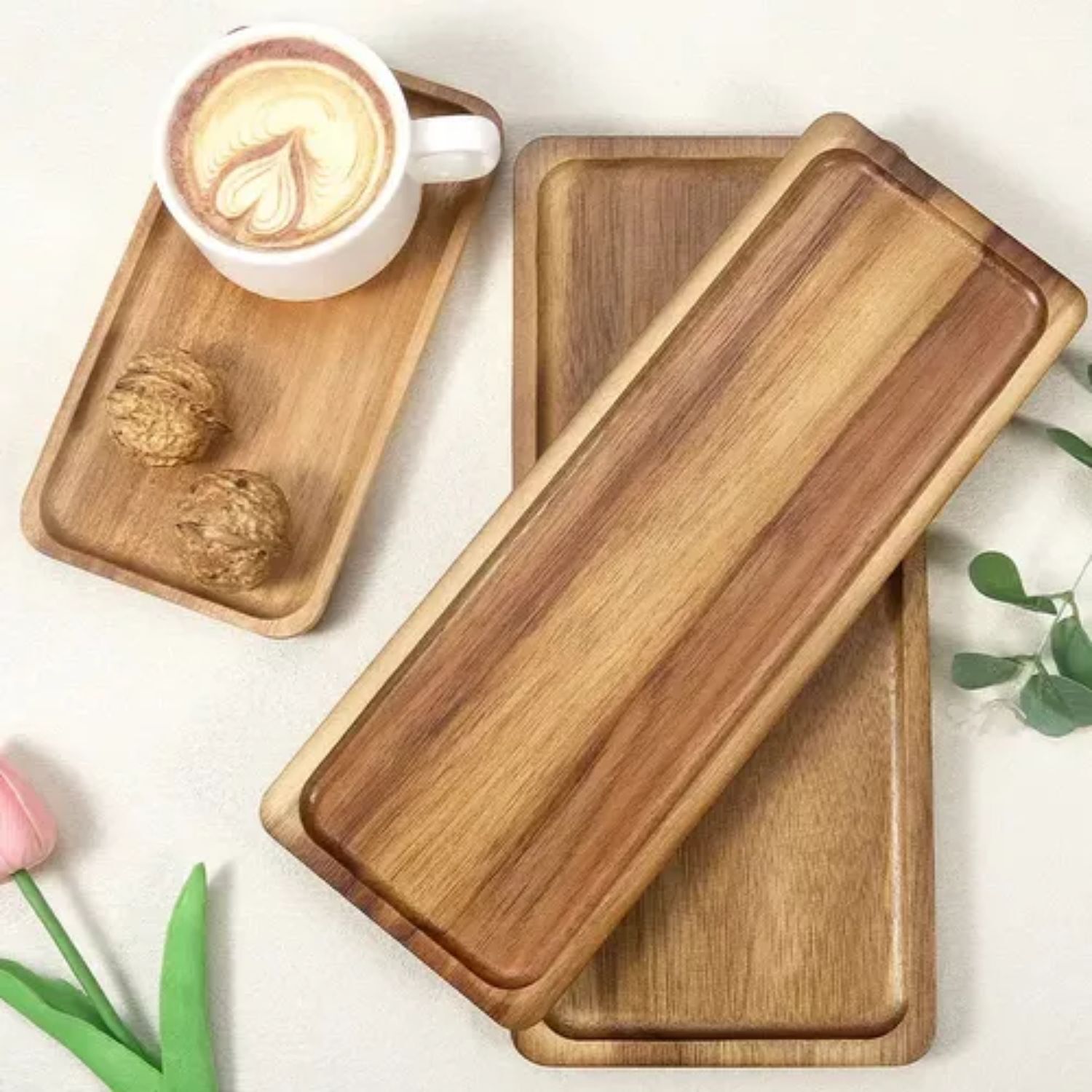 Tabla Aperitivo Madera Acacia 35 X 20cm Multiusos Cocina image number 1.0