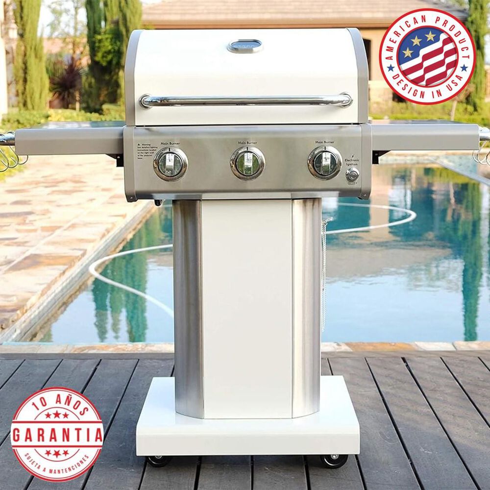 Parrilla A Gas 3 Quemadores - Color Blanco image number 1.0