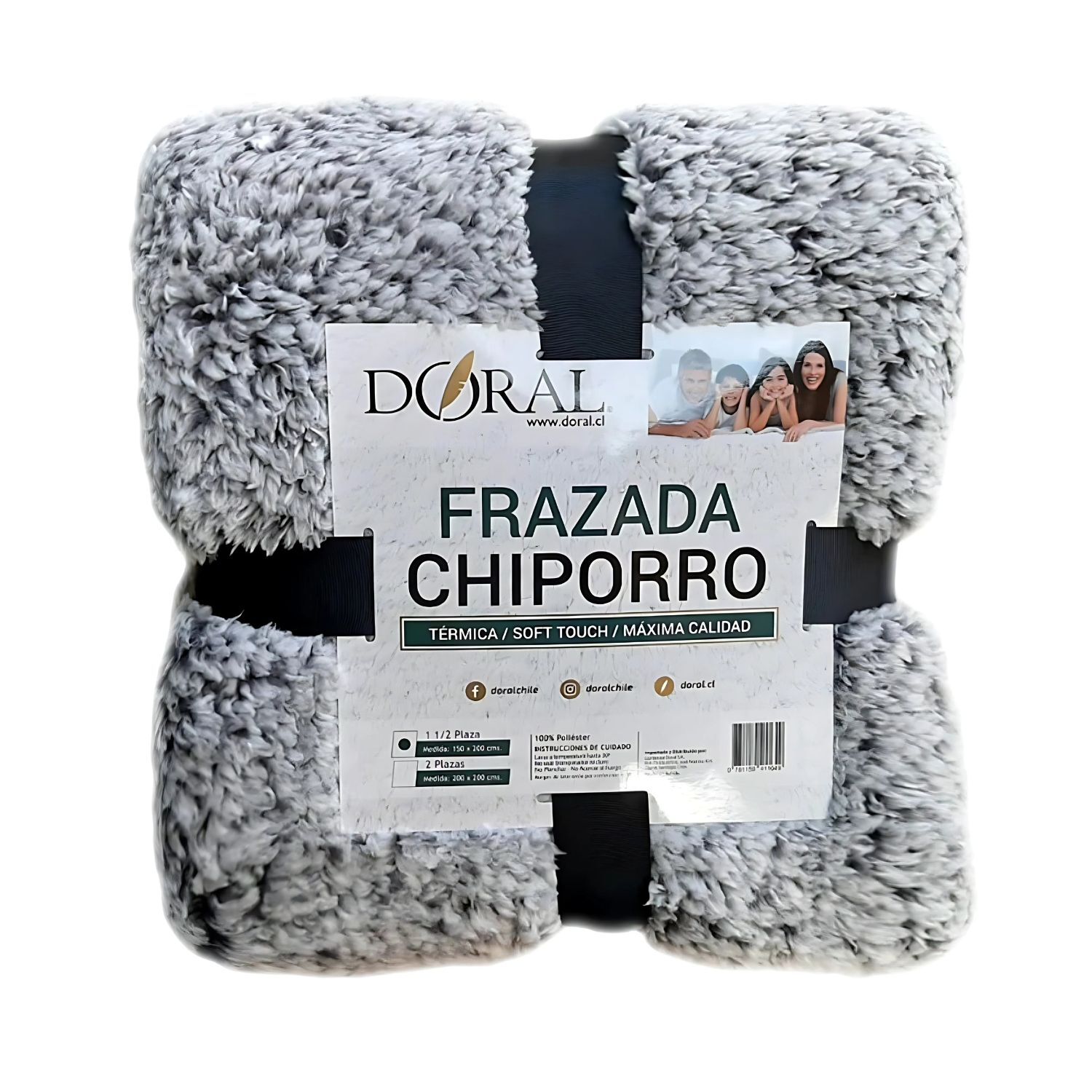 Frazada Chiporro Two Tones 1.5 Plazas Tonos Oscuros - Ps image number 0.0