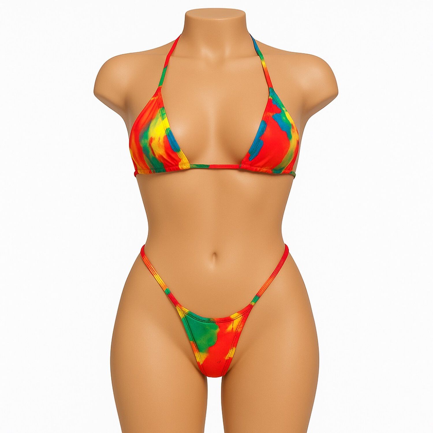 Traje Ba&ntilde;o Bikini Micro Tri&aacute;ngulo Con Estampado Muy Sexi image number 7.0